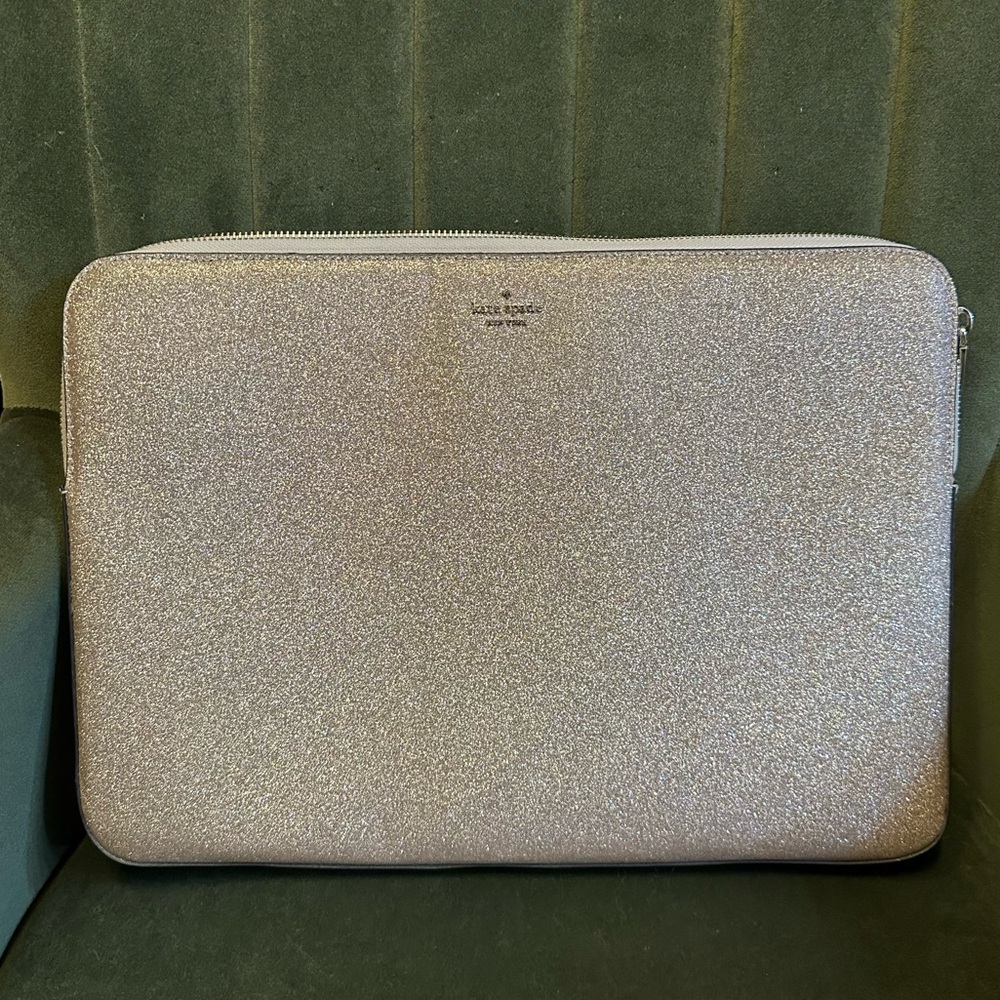 Kate Spade Rose Gold Glitter Laptop Case